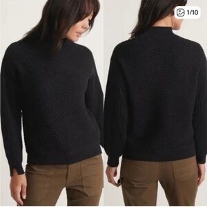 Marine Layer Skylar Women's Navy Mockneck Sweater